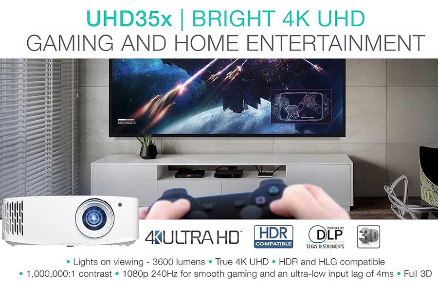 ویدئو پروژکتور سینمایی بازی اپتما Optoma UHD35X 4K UHD